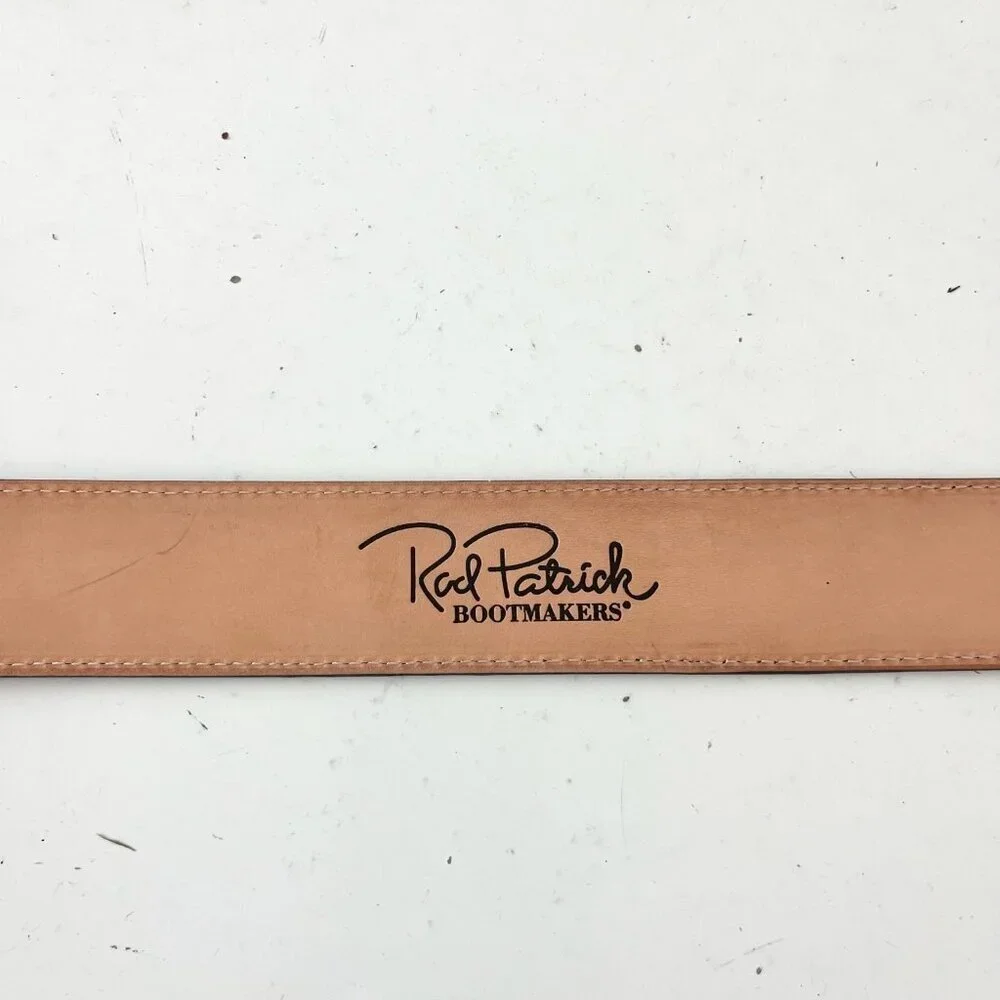 NEW Rod Patrick Boots Mens Western Belt 1.5 in Taper 42 in Brown Caiman Leather